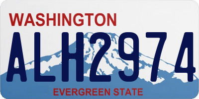 WA license plate ALH2974
