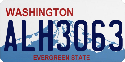 WA license plate ALH3063