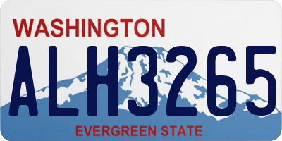WA license plate ALH3265
