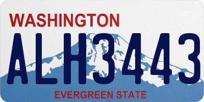 WA license plate ALH3443