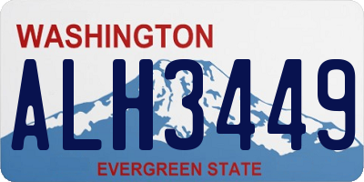 WA license plate ALH3449