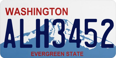 WA license plate ALH3452