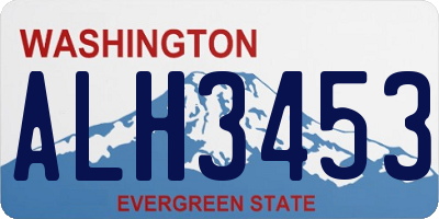 WA license plate ALH3453