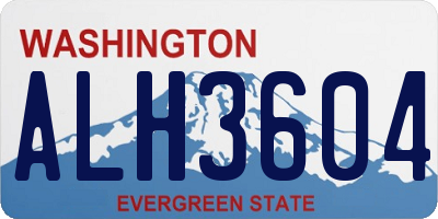 WA license plate ALH3604