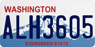 WA license plate ALH3605