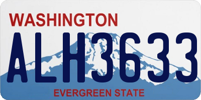 WA license plate ALH3633