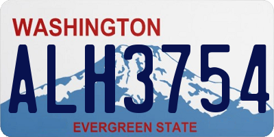 WA license plate ALH3754
