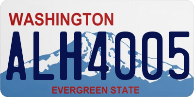 WA license plate ALH4005
