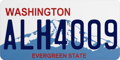 WA license plate ALH4009
