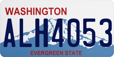 WA license plate ALH4053