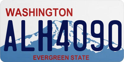 WA license plate ALH4090