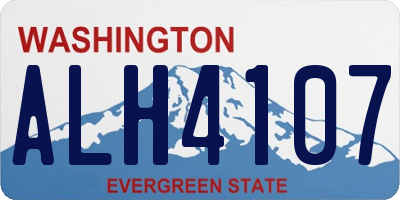 WA license plate ALH4107