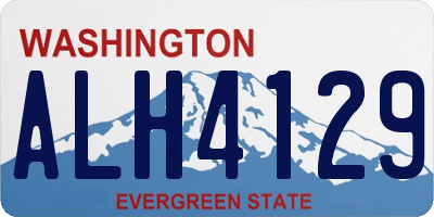 WA license plate ALH4129