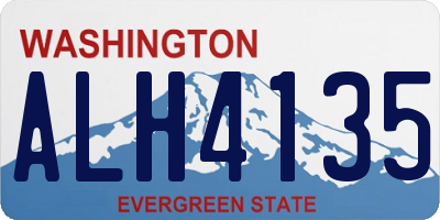 WA license plate ALH4135