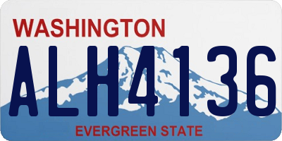 WA license plate ALH4136