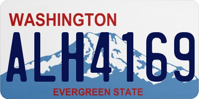 WA license plate ALH4169