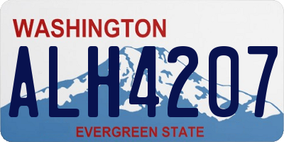 WA license plate ALH4207
