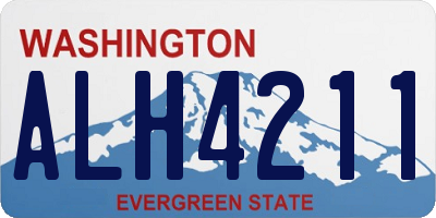 WA license plate ALH4211