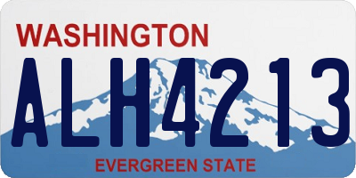 WA license plate ALH4213