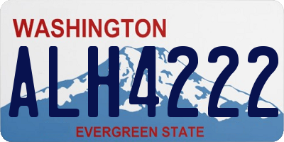 WA license plate ALH4222