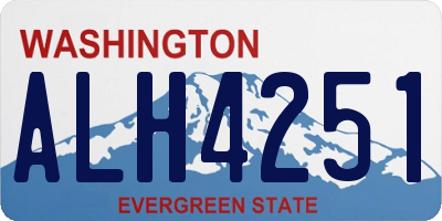 WA license plate ALH4251