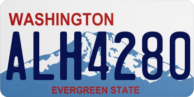 WA license plate ALH4280