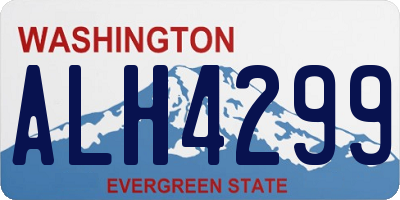 WA license plate ALH4299