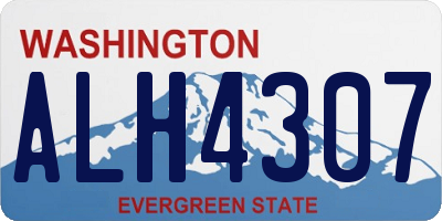 WA license plate ALH4307