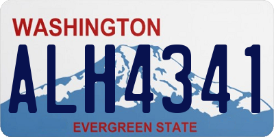 WA license plate ALH4341