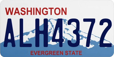 WA license plate ALH4372