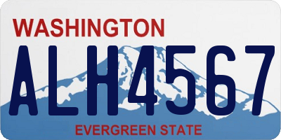 WA license plate ALH4567