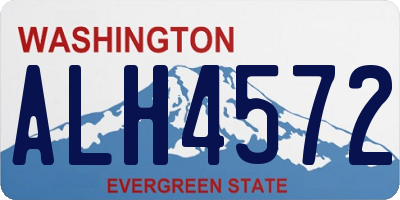 WA license plate ALH4572