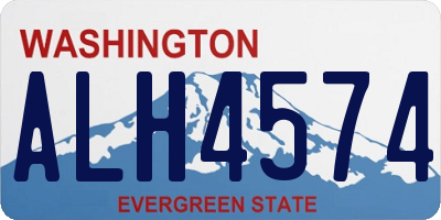 WA license plate ALH4574