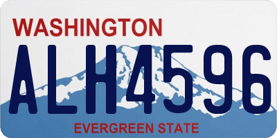WA license plate ALH4596