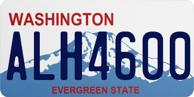 WA license plate ALH4600