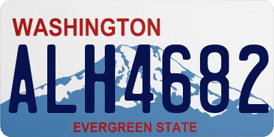 WA license plate ALH4682