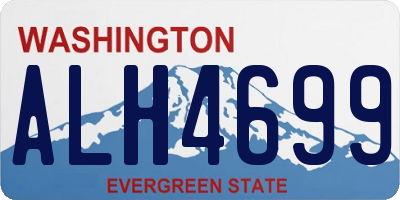 WA license plate ALH4699