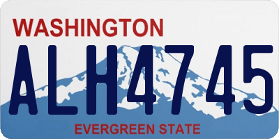 WA license plate ALH4745