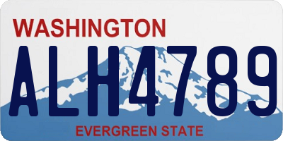 WA license plate ALH4789