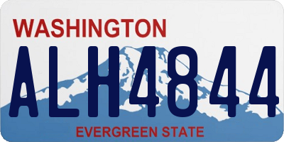 WA license plate ALH4844
