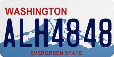WA license plate ALH4848