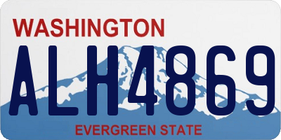 WA license plate ALH4869