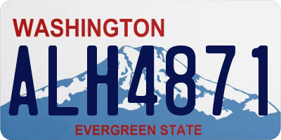WA license plate ALH4871