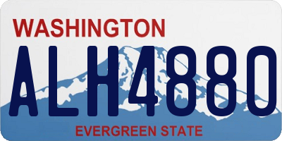 WA license plate ALH4880