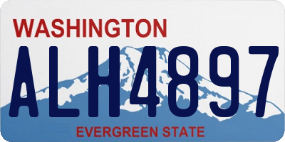 WA license plate ALH4897