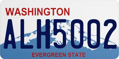 WA license plate ALH5002