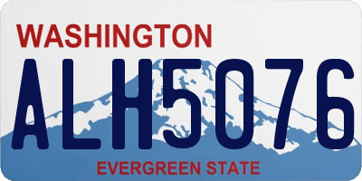 WA license plate ALH5076