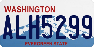 WA license plate ALH5299