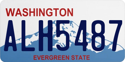 WA license plate ALH5487