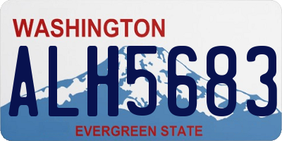 WA license plate ALH5683
